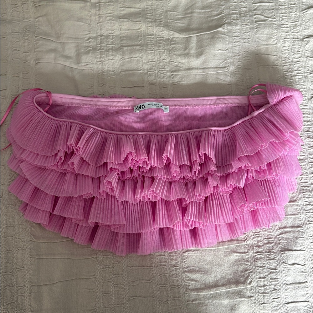 Zara Pink ruffle top
